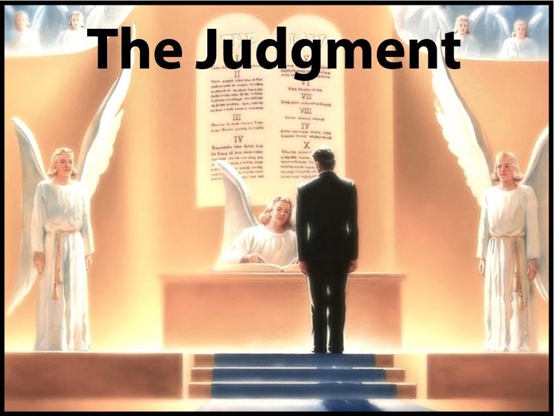 Man standing at Judgment of Ten Commandments