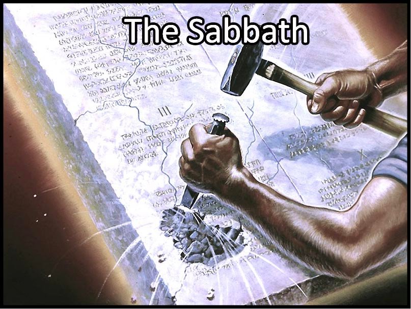 Someone destroying the commandments