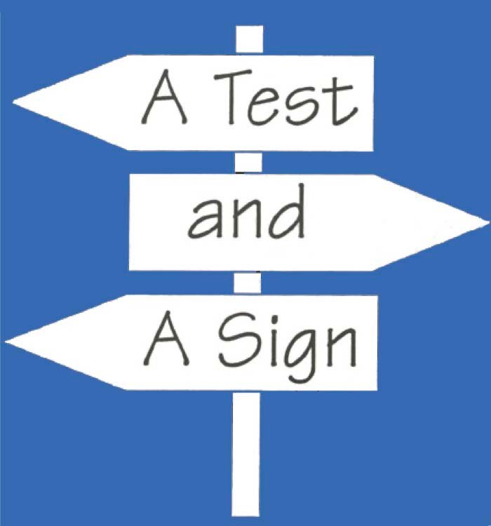 Test and Sign direction sign